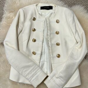 Blazer. Size Small. Off white. Gold buttons.